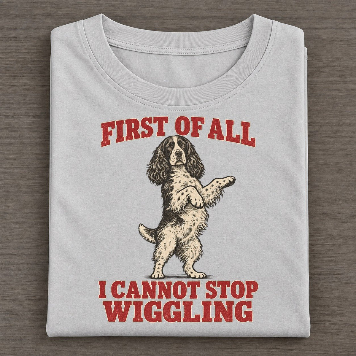 English Springer Spaniel Dog Declarations Classic T-shirt – Grey