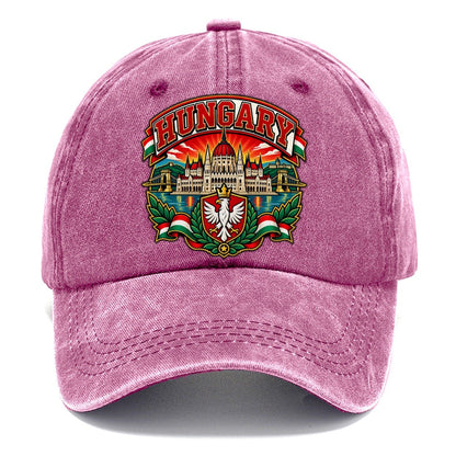 Hungary Retro Badge Country Logos Classic Cap – Dusty Rose