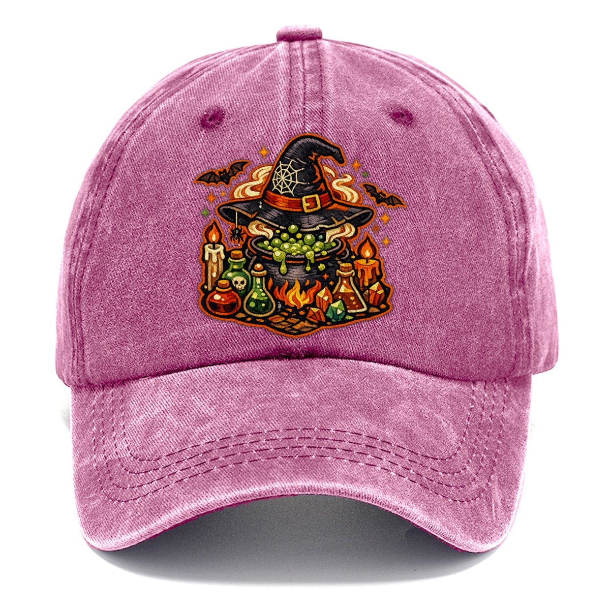 Witch Cauldron Patch Classic Cap – Dusty Rose