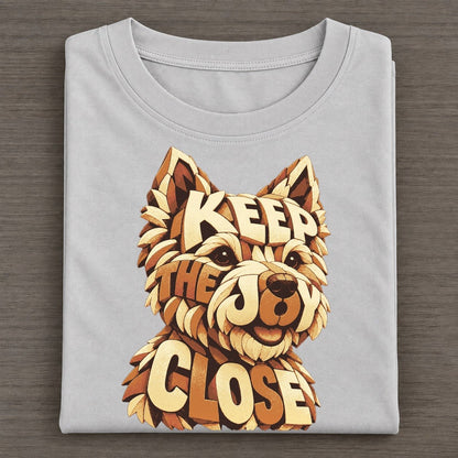 Westie Pointed Ears Letter Sculpture Classic T-shirt – Grey