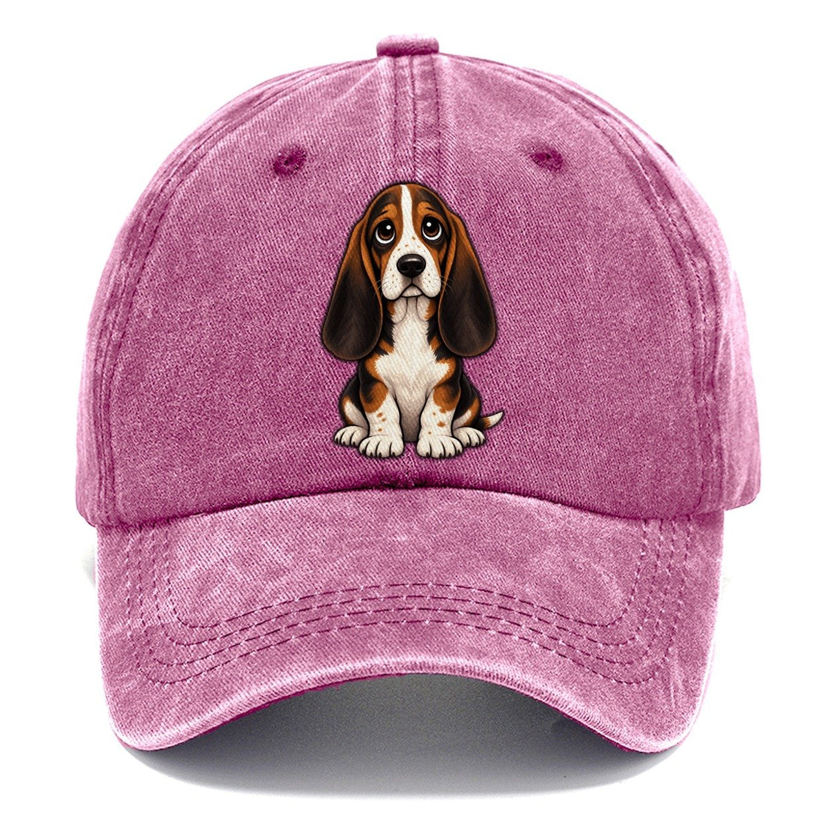 Basset Hound Sitting Sweetheart Classic Cap – Dusty Rose