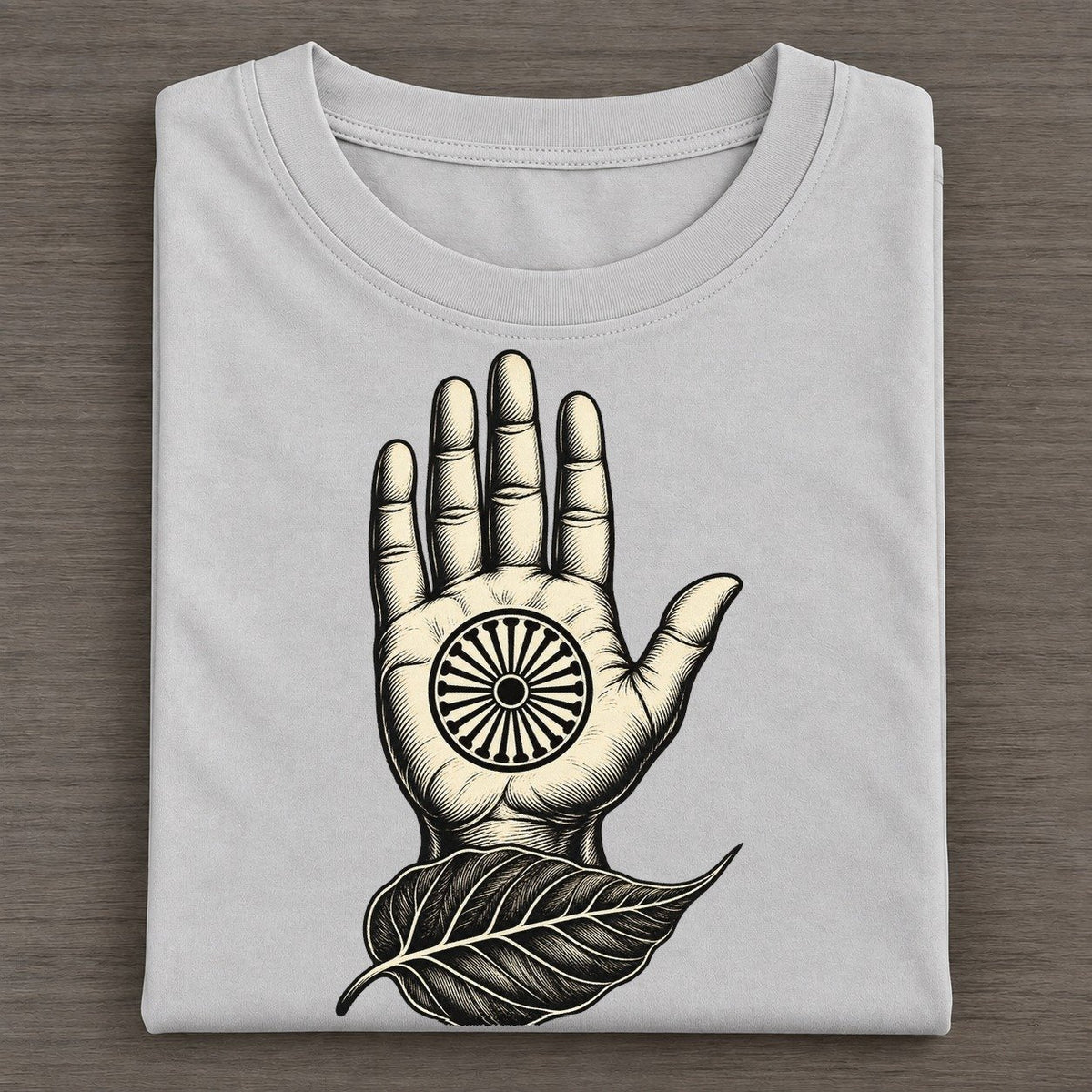 Jain Ahimsa And Living Leaf World Faiths Ink Figures Classic T-shirt – Grey