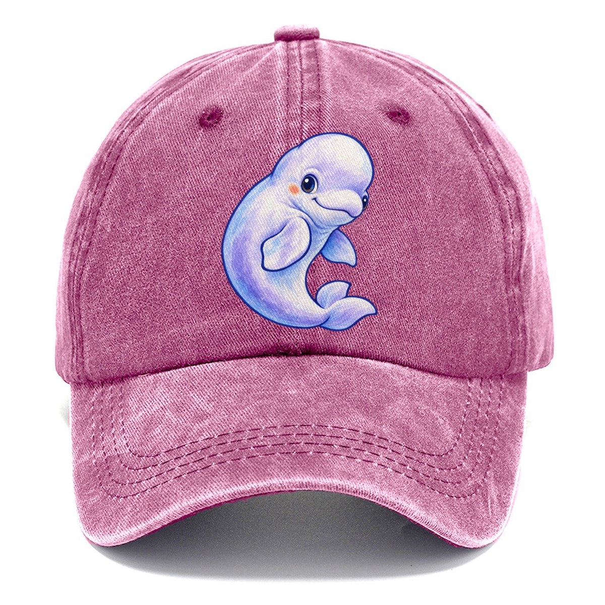 Beluga Whale Gentle Turn Sea Sprite Classic Cap – Dusty Rose