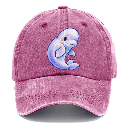 Beluga Whale Gentle Turn Sea Sprite Classic Cap – Dusty Rose