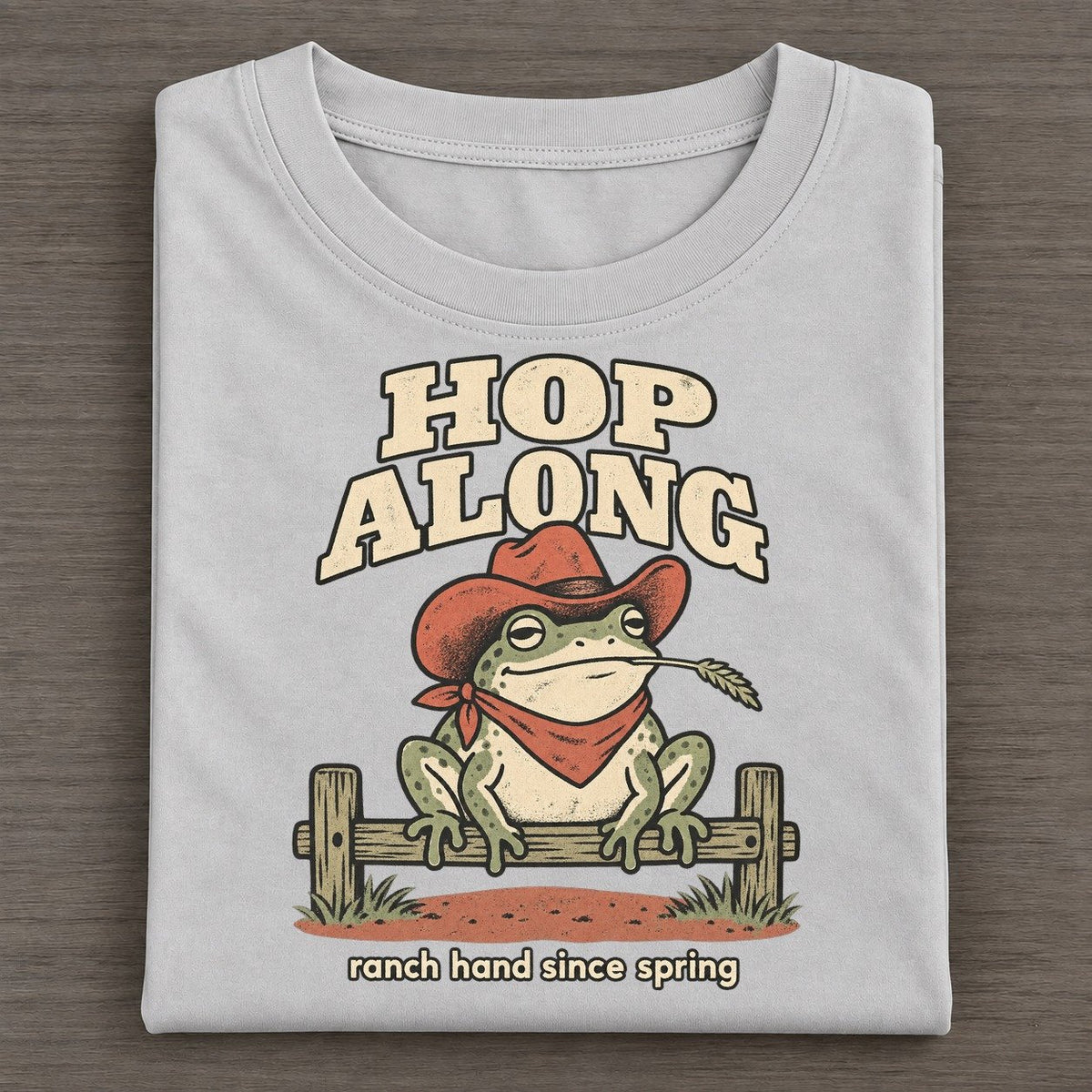 Hop Along Cowboy Critters Classic T-shirt – Grey