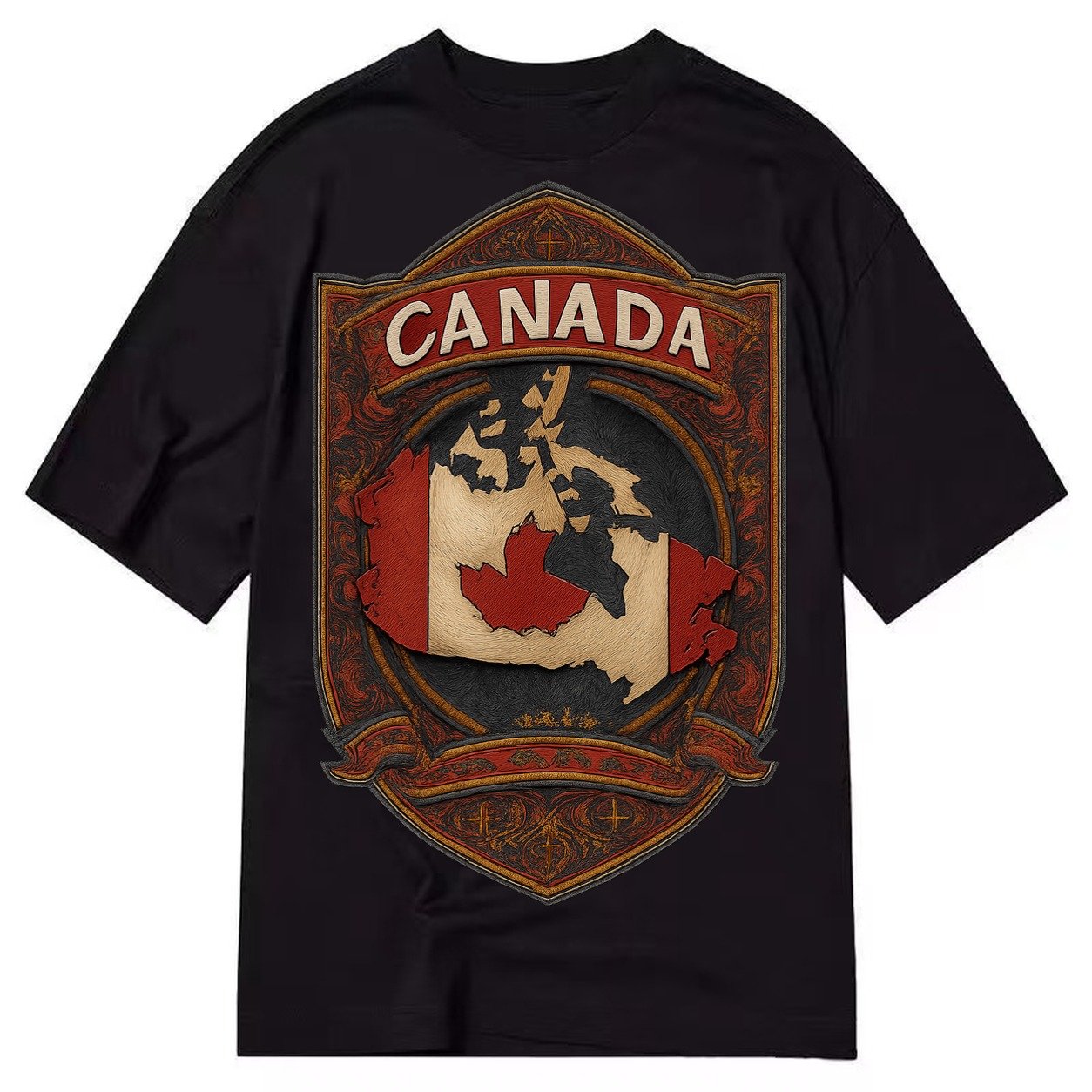 Canada Map Classic T-shirt – Black