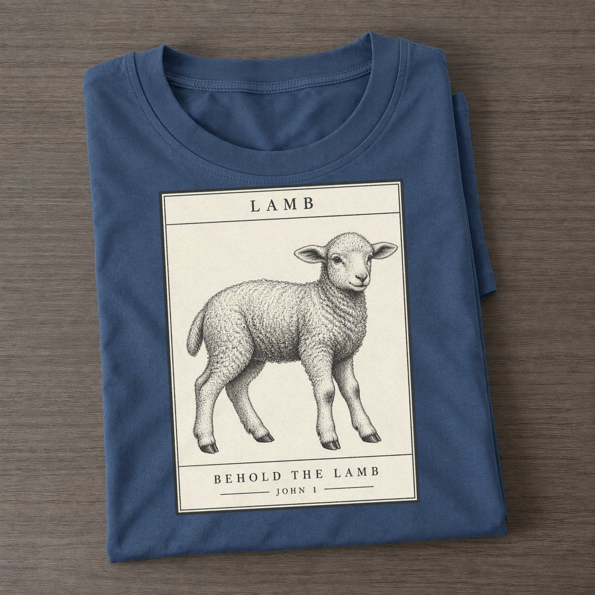 Lamb Specimen Plate Creature Canticle Classic T-shirt – Twilight Navy
