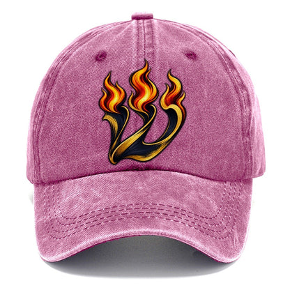 Shin Letter Flame Judaism Heritage Classic Cap – Dusty Rose