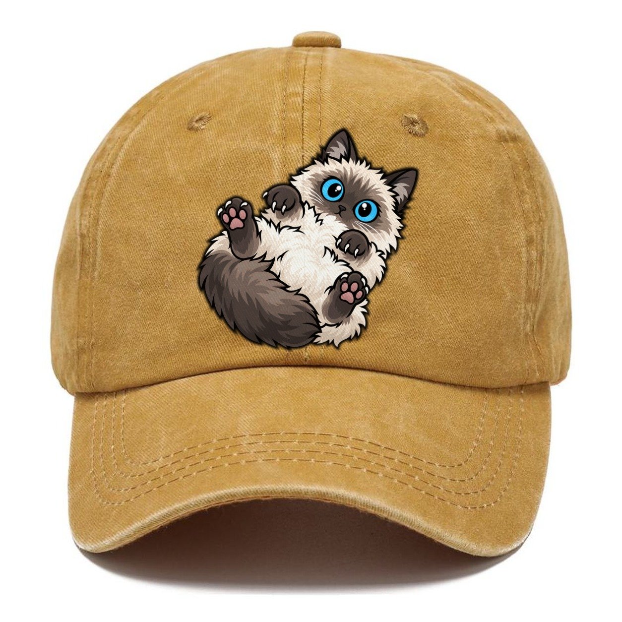 Ragdoll Flopped Peeking Cats Classic Cap – Golden Harvest