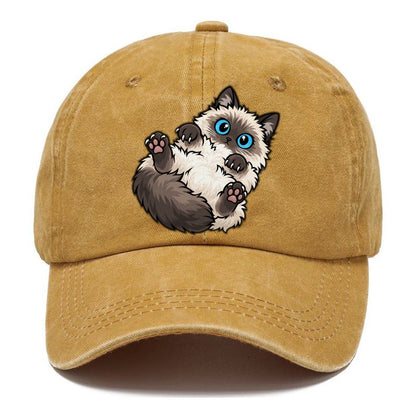Ragdoll Flopped Peeking Cats Classic Cap – Golden Harvest