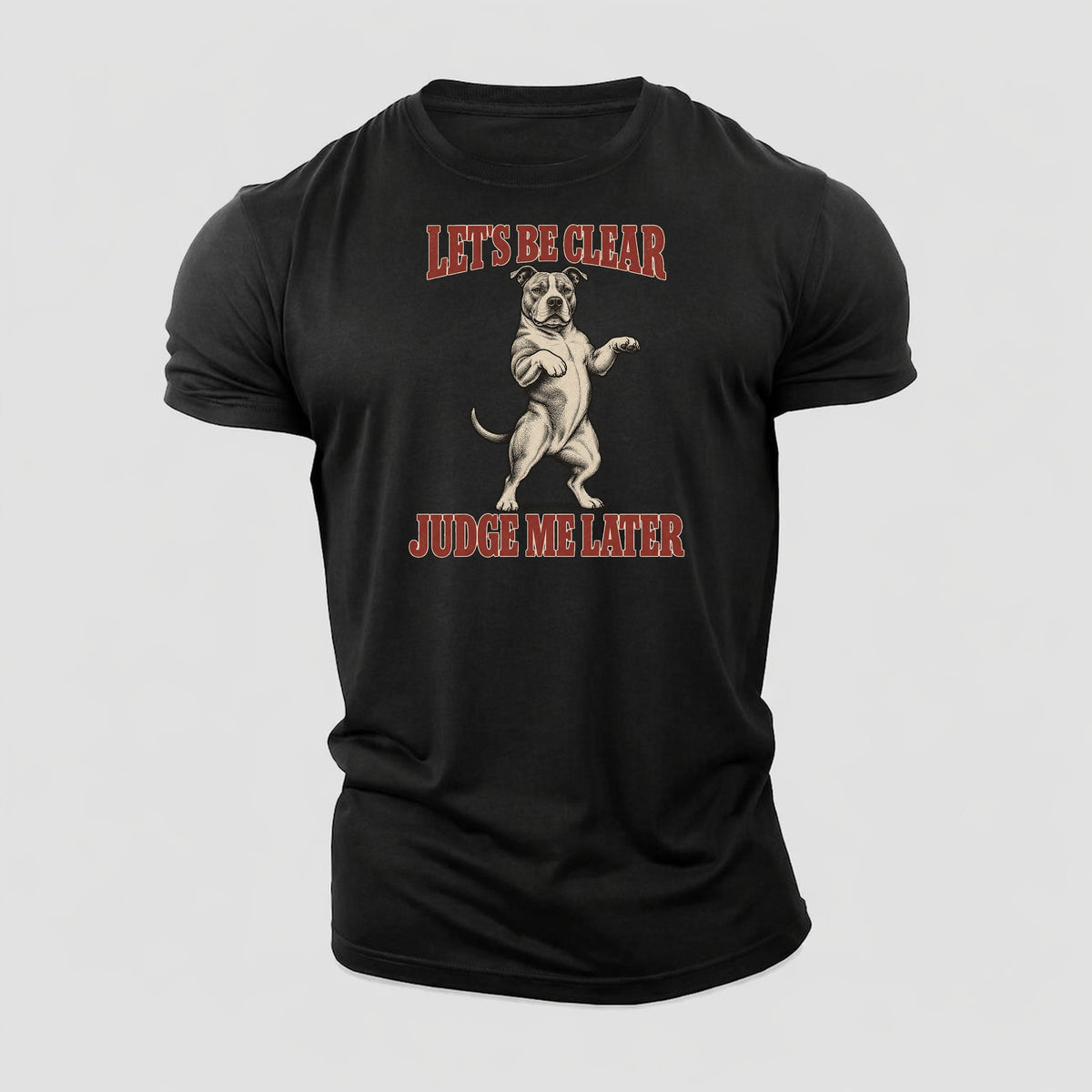 American Staffordshire Terrier Dog Declarations Cotton T-Shirt – Black