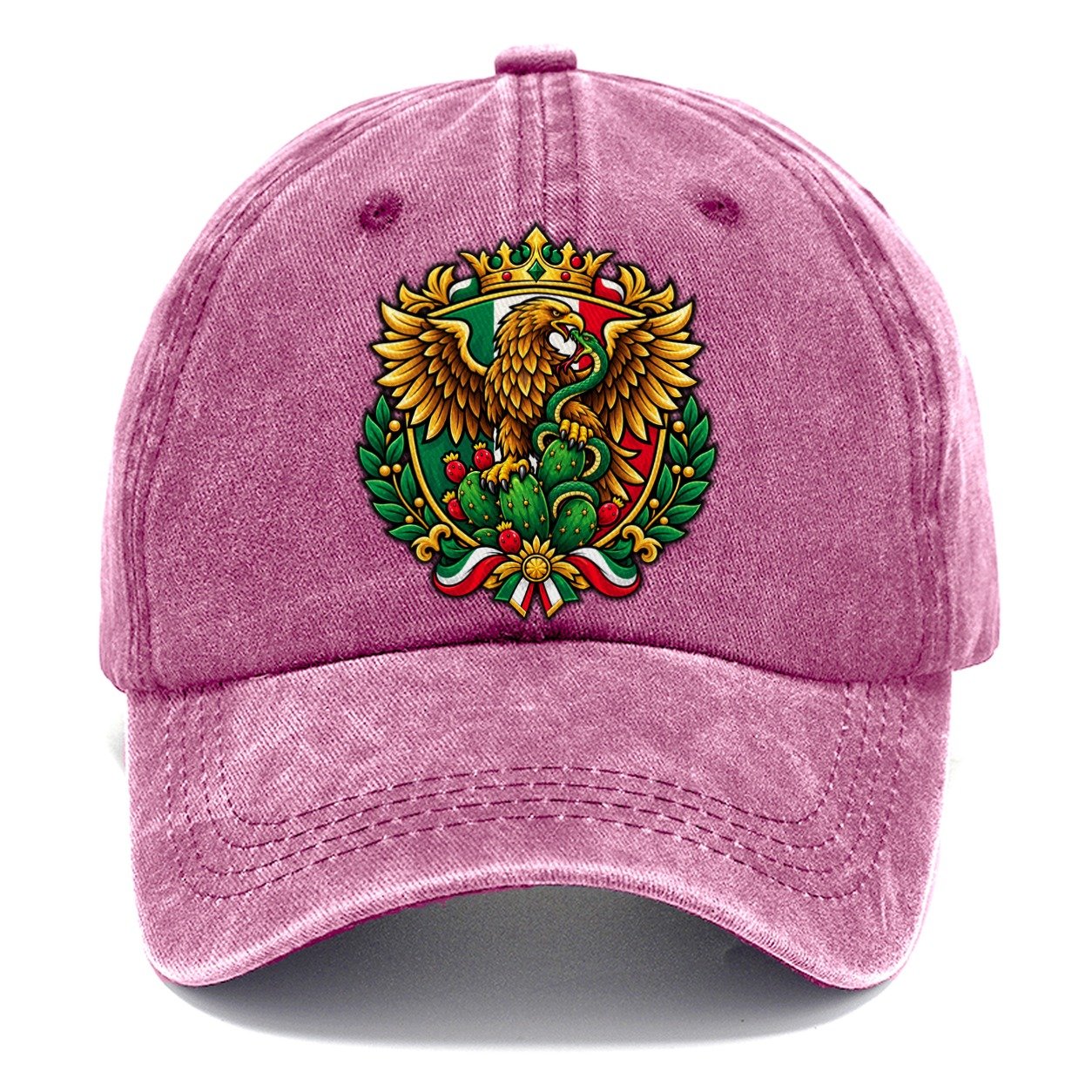 Mexico Heraldic Crest Country Logos Classic Cap – Dusty Rose