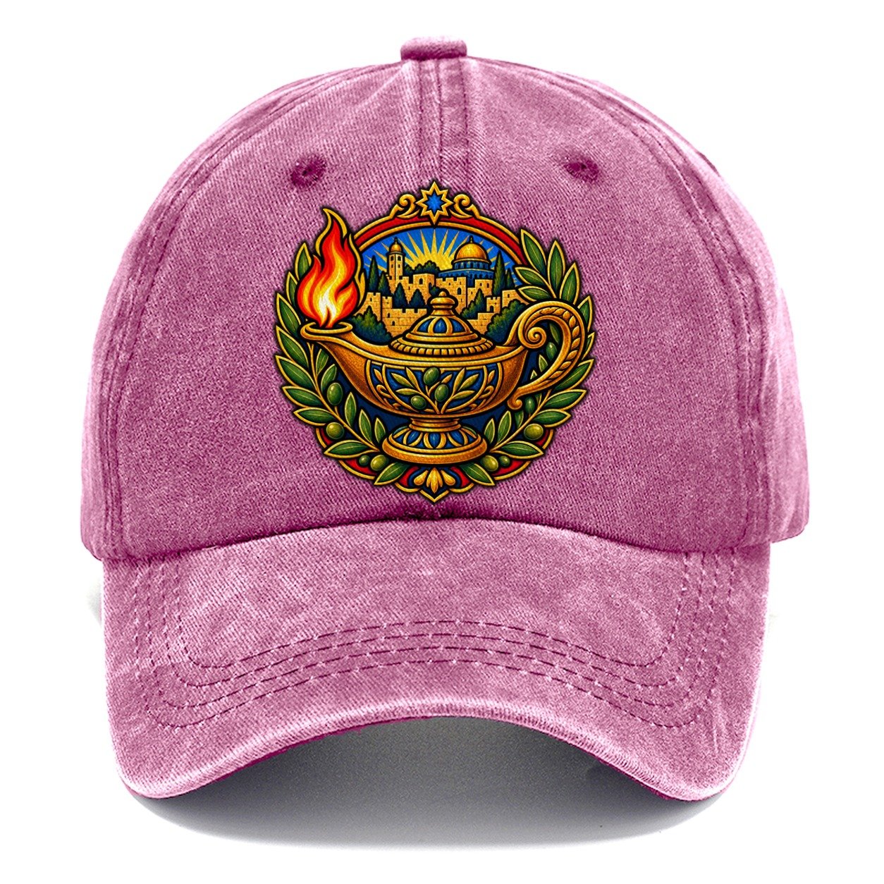 Ancient Oil Lamp Jerusalem Classic Cap – Dusty Rose