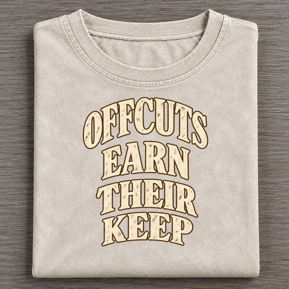 Offcuts Earn Their Keep Character Club Vintage T-shirt – Off White