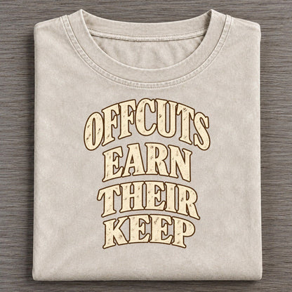 Offcuts Earn Their Keep Character Club Vintage T-shirt – Off White