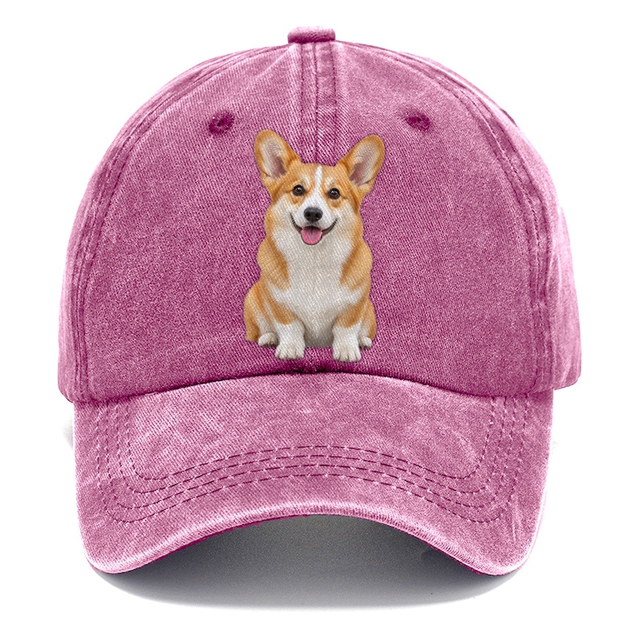 Pembroke Welsh Corgi Sitting Top Breeds Classic Cap – Dusty Rose