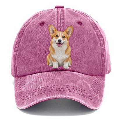 Pembroke Welsh Corgi Sitting Top Breeds Classic Cap – Dusty Rose