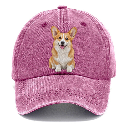 Pembroke Welsh Corgi Sitting Top Breeds Classic Cap – Dusty Rose