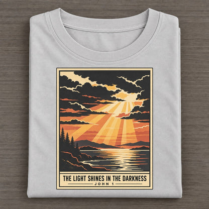 The Light Shines In Given Light Classic T-shirt – Grey
