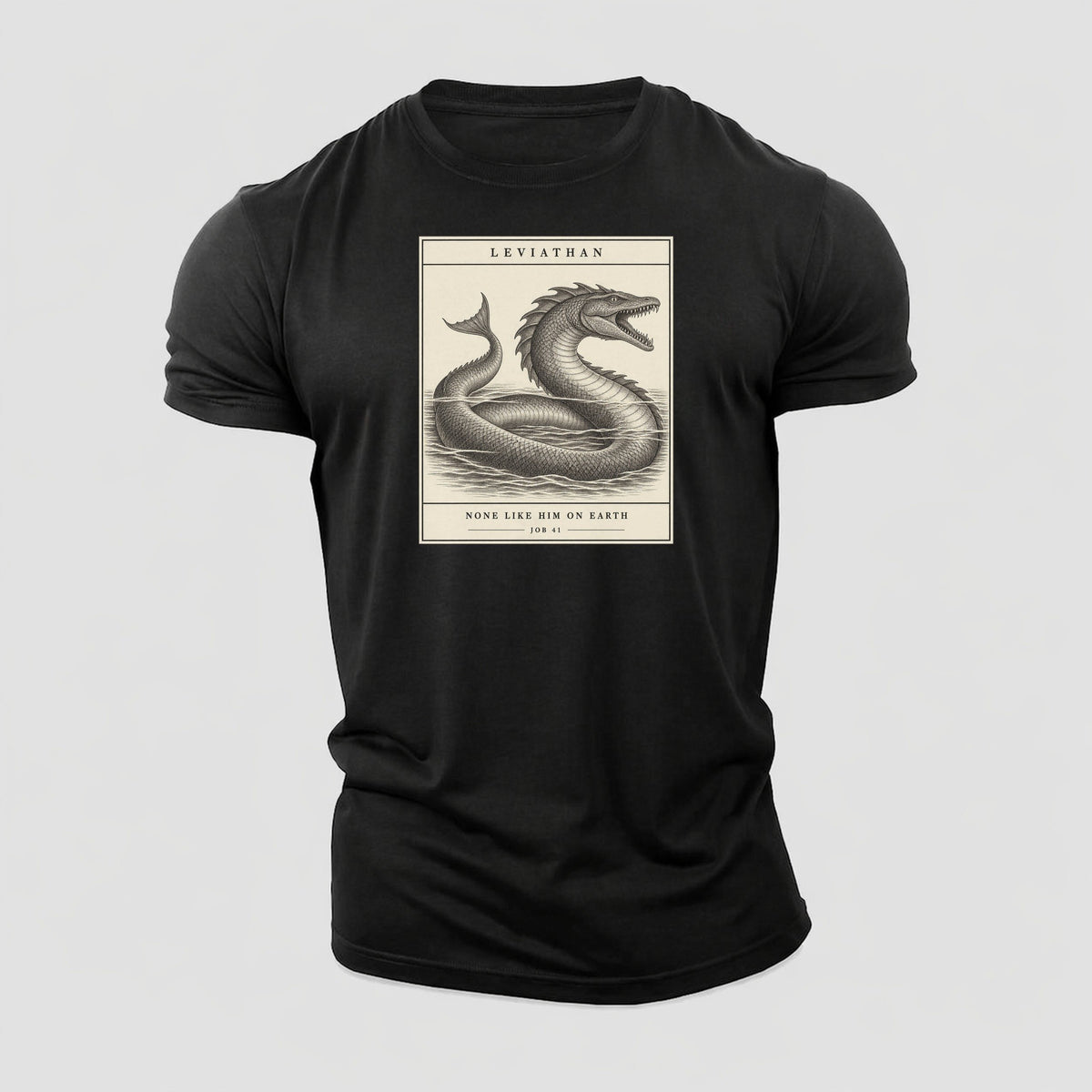 Leviathan Specimen Plate Creature Canticle Cotton T-Shirt – Black