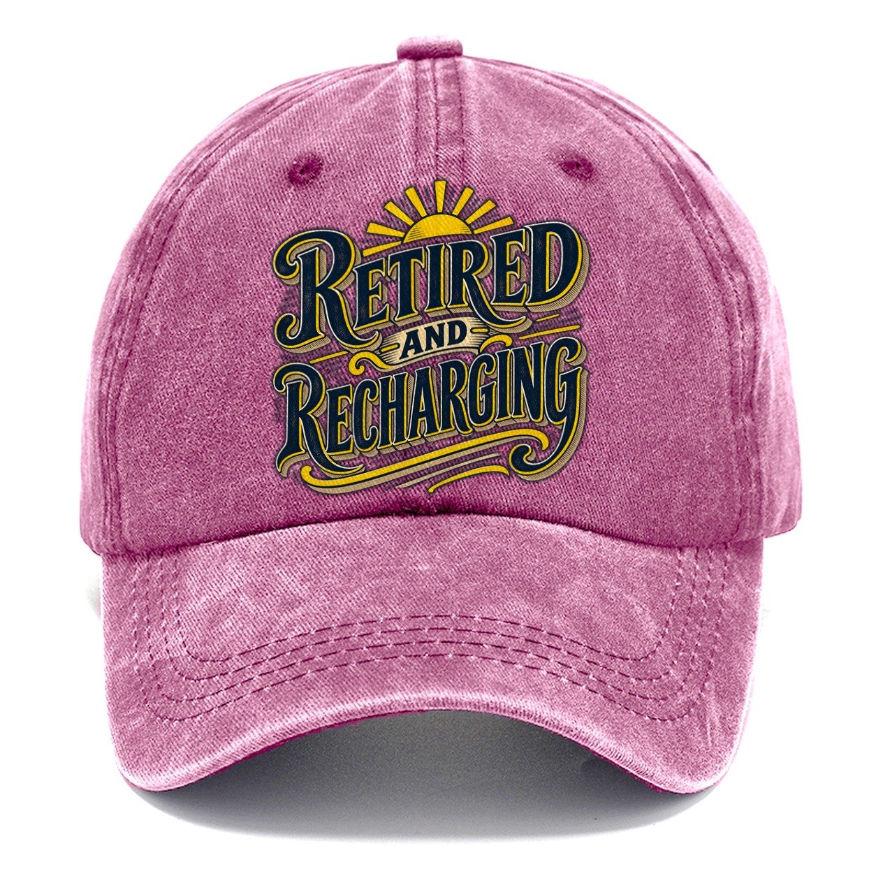 Retired And Recharging Retired Living Classic Cap – Dusty Rose