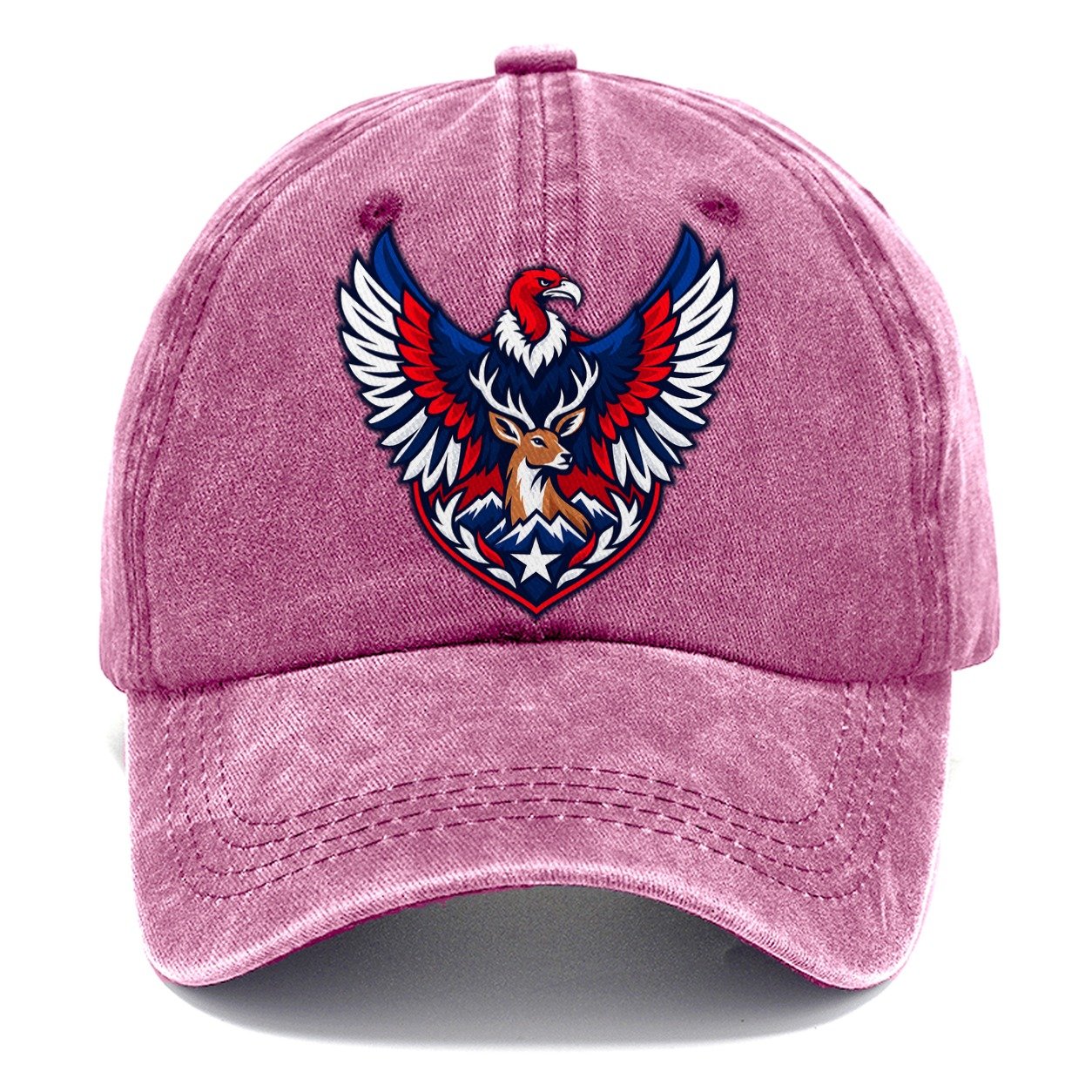 Chile Minimal Emblem Country Logos Classic Cap – Dusty Rose
