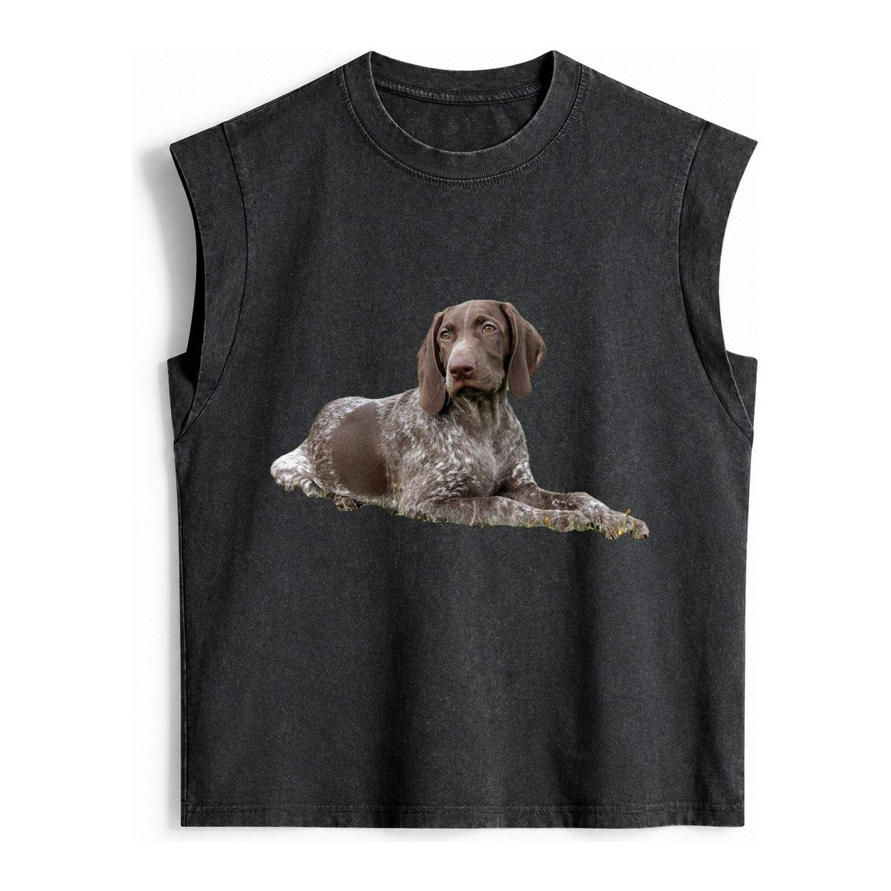 German Shorthaired Pointer 2 Vintage Washed Tank – Black
