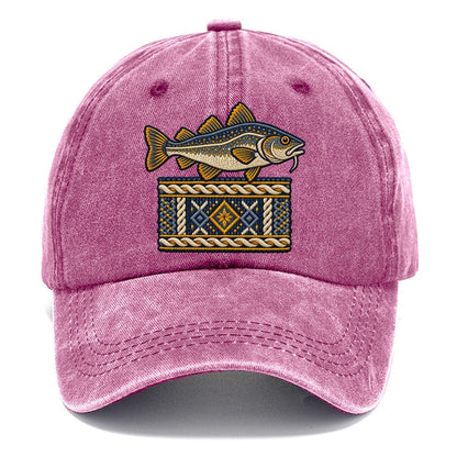 Fisherman S Gansey Knit And Cod Uk Culture Heritage Classic Cap – Dusty Rose