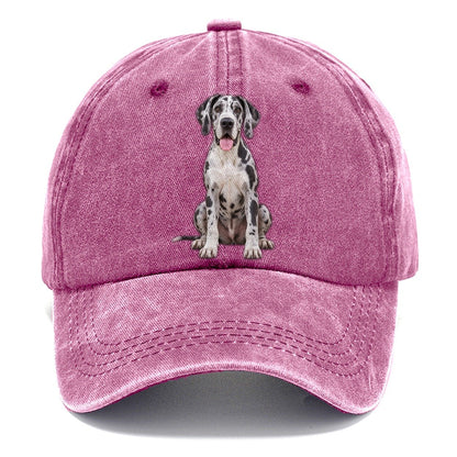 Great Dane Sitting Top Breeds Classic Cap – Dusty Rose