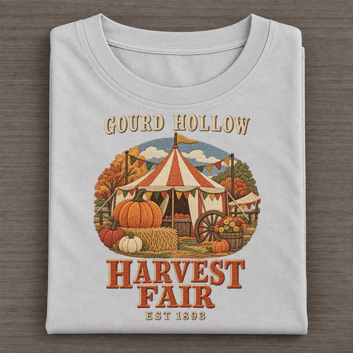 Harvest Fair Gourd Hollow Classic T-shirt – Grey