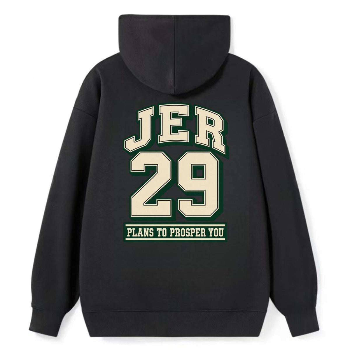 Jeremiah 29 Varsity Chapel Varsity Classic Pullover Hoodie – Black