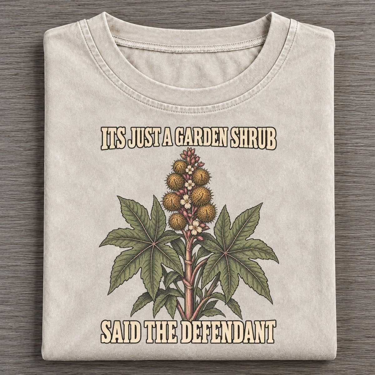 Said The Defendant Botanical Warnings Vintage T-shirt – Off White