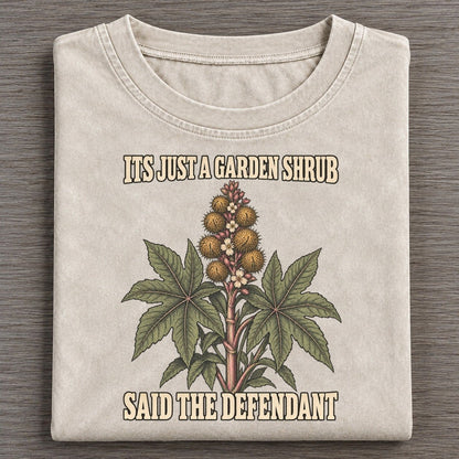Said The Defendant Botanical Warnings Vintage T-shirt – Off White