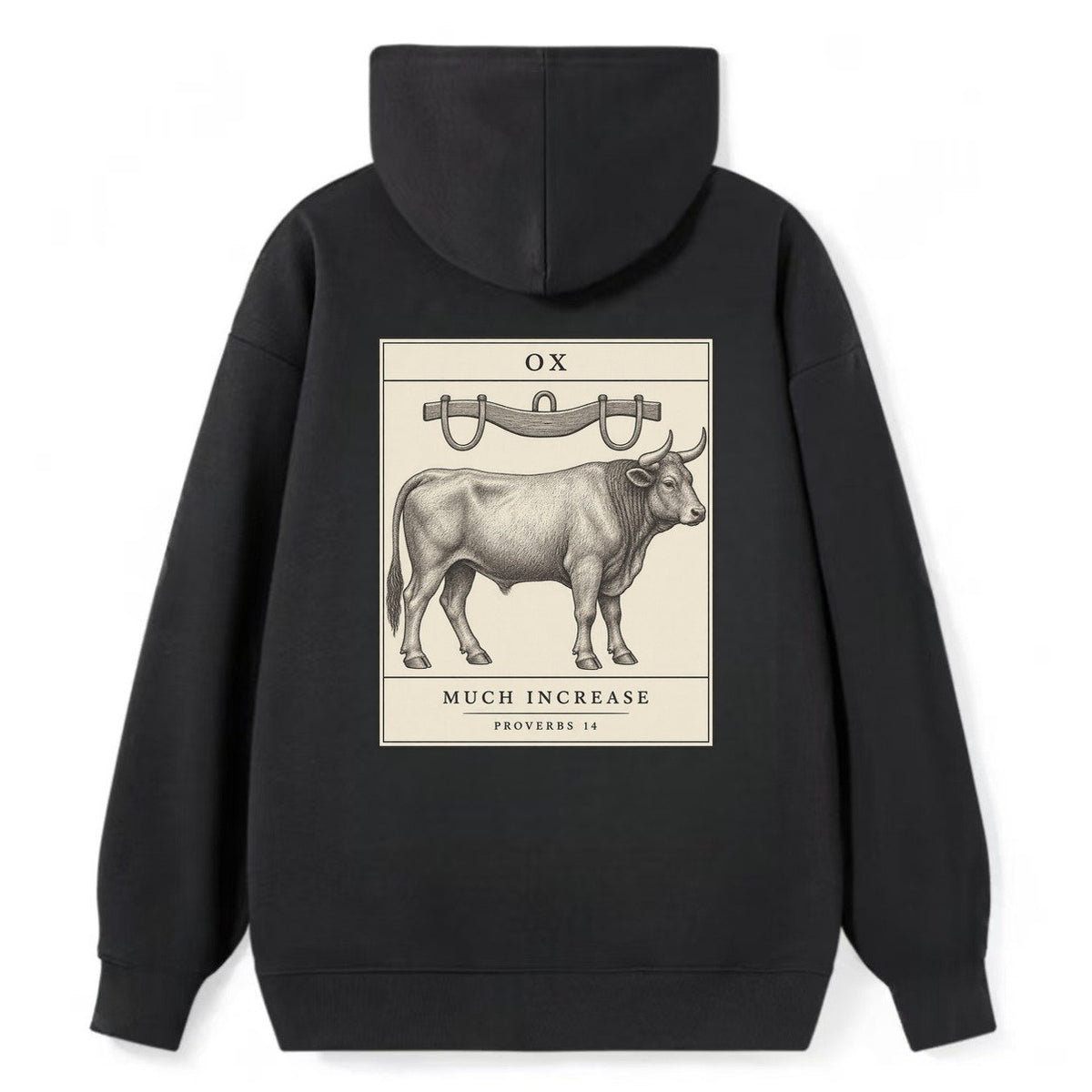 Ox Specimen Plate Creature Canticle Classic Pullover Hoodie – Black