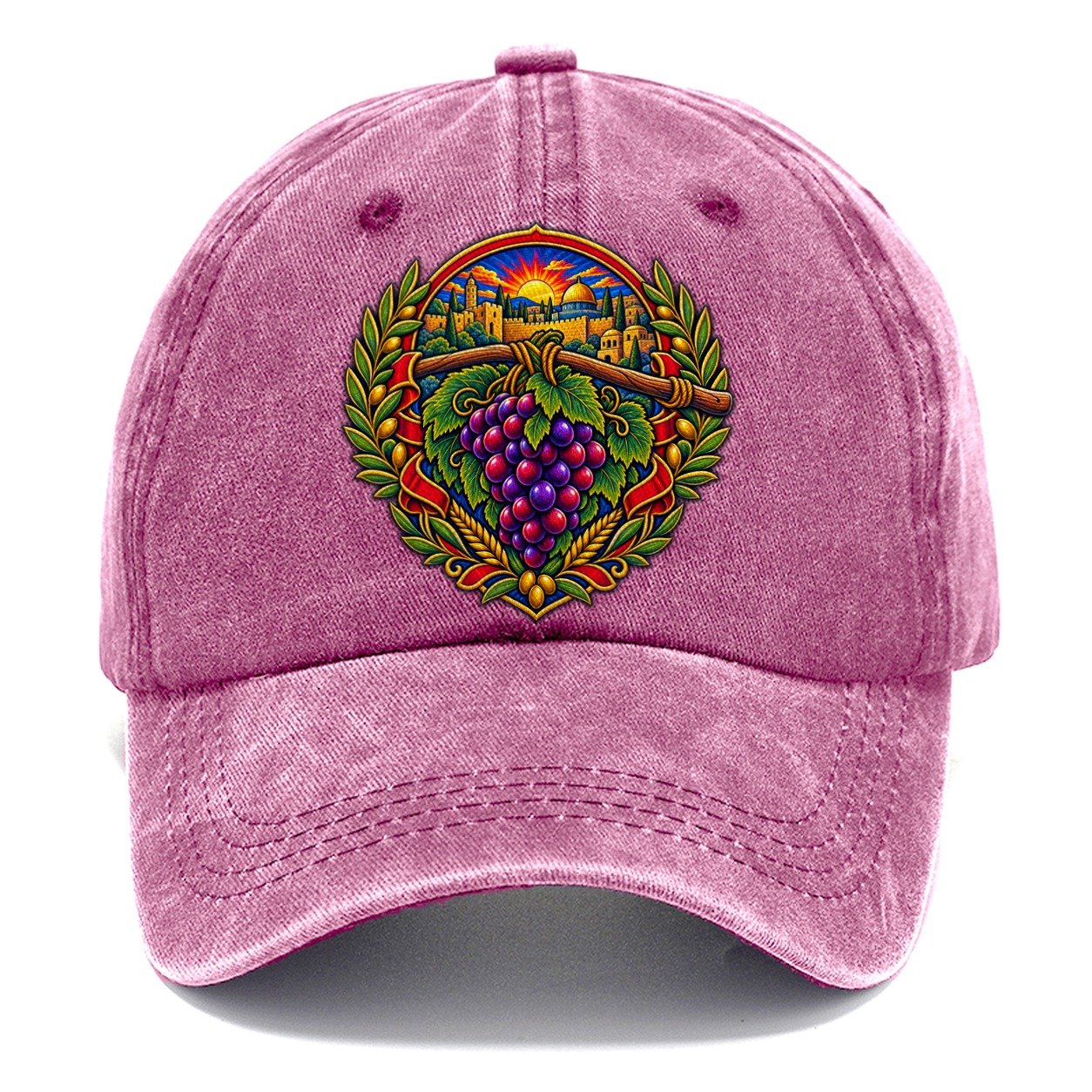 Grape Cluster Of The Spies Jerusalem Classic Cap – Dusty Rose