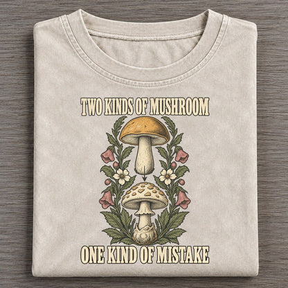 One Kind Of Mistake Botanical Warnings Vintage T-shirt – Off White