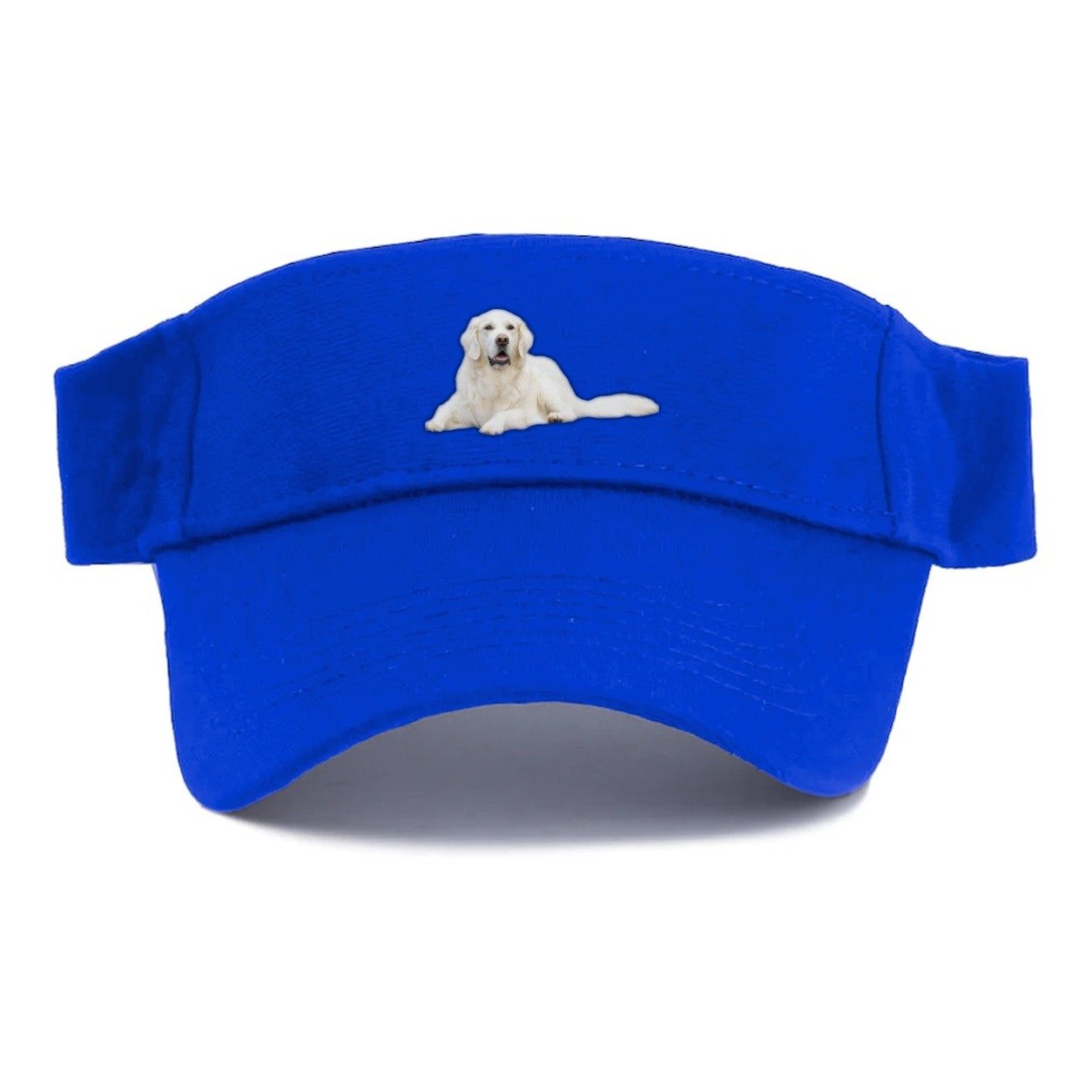White English Cream Golden Retrievers Visor – Blue