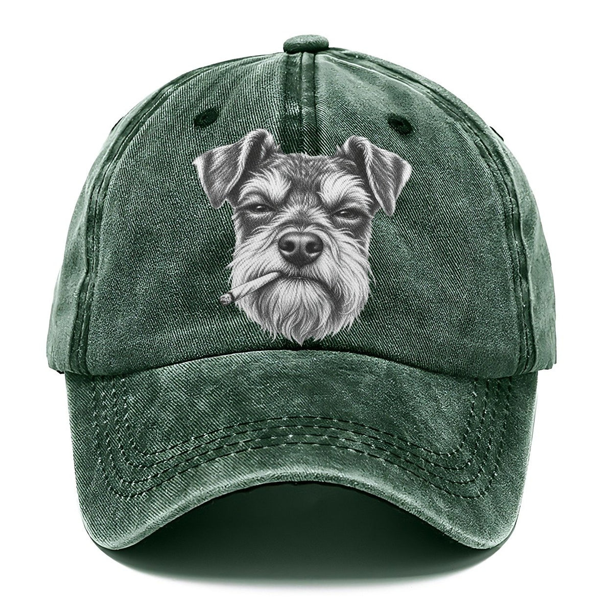 Miniature Schnauzer A Loosely Hand Rolled Cigarette Smoking Dogs Smoking Dogs Portraits Classic Cap – Forest Mist
