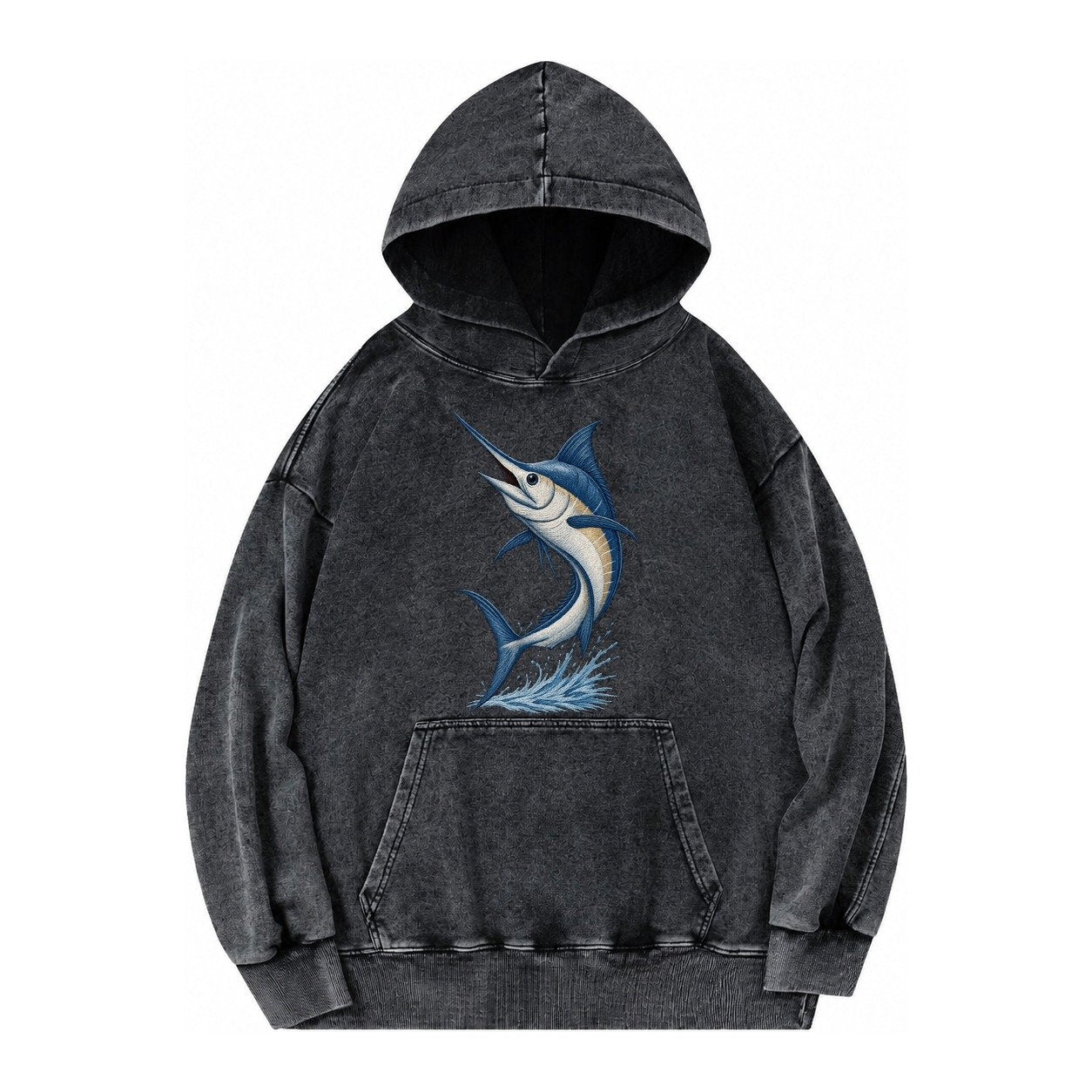 Marlins Majesty Vintage Washed Hoodie – Black