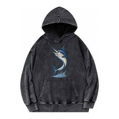 Marlins Majesty Vintage Washed Hoodie – Black