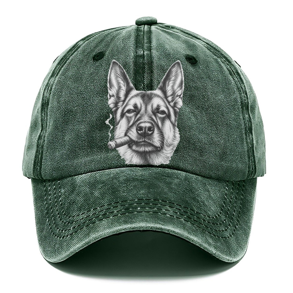 German Shepherd A Lit Cigar Smoking Dogs Smoking Dogs Portraits Classic Cap – Forest Mist