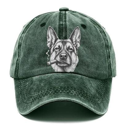 German Shepherd A Lit Cigar Smoking Dogs Smoking Dogs Portraits Classic Cap – Forest Mist