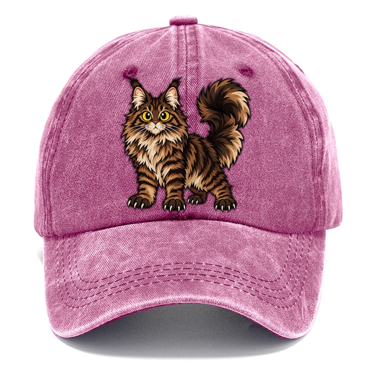 Maine Coon Standing Proud Peeking Cats Classic Cap – Dusty Rose
