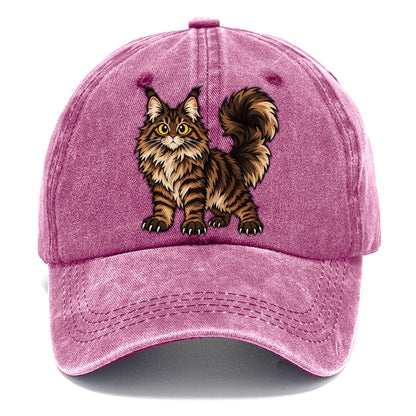 Maine Coon Standing Proud Peeking Cats Classic Cap – Dusty Rose