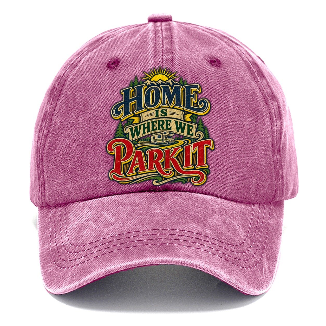 Home Is Where We Park It Retired Living Classic Cap – Dusty Rose