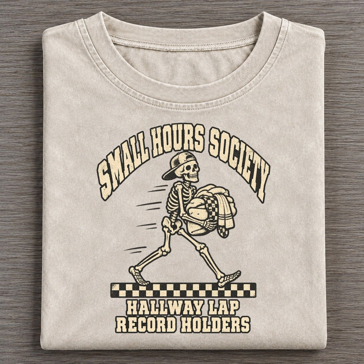 Hallway Laps Small Hours Society Vintage T-shirt – Off White