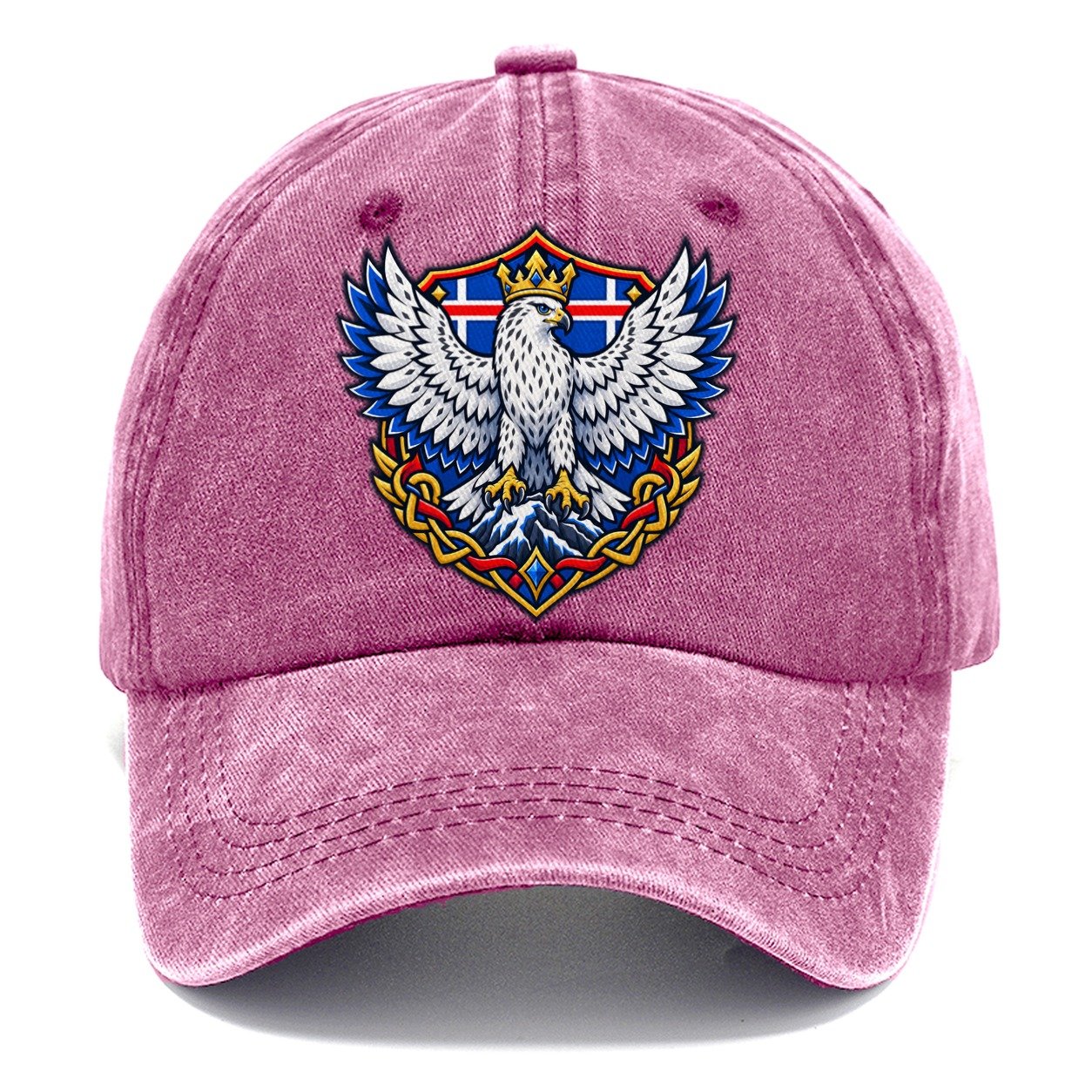 Iceland Heraldic Crest Country Logos Classic Cap – Dusty Rose