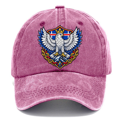 Iceland Heraldic Crest Country Logos Classic Cap – Dusty Rose