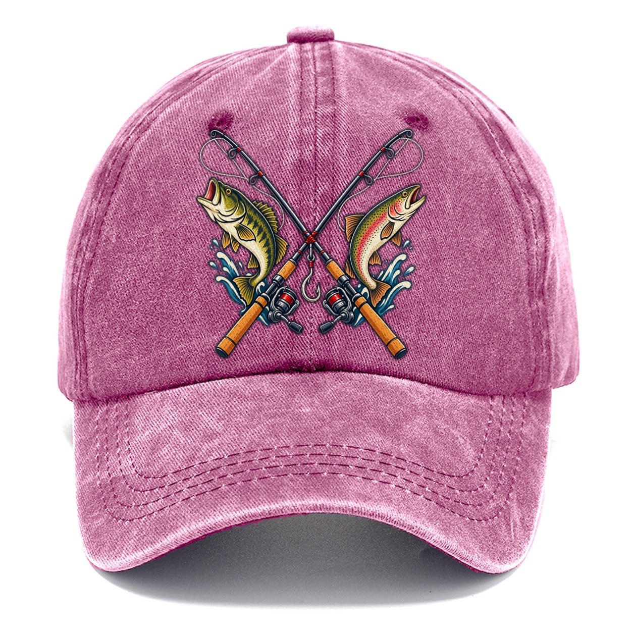 Crossed Rods Fishing Elegant Classic Cap – Dusty Rose