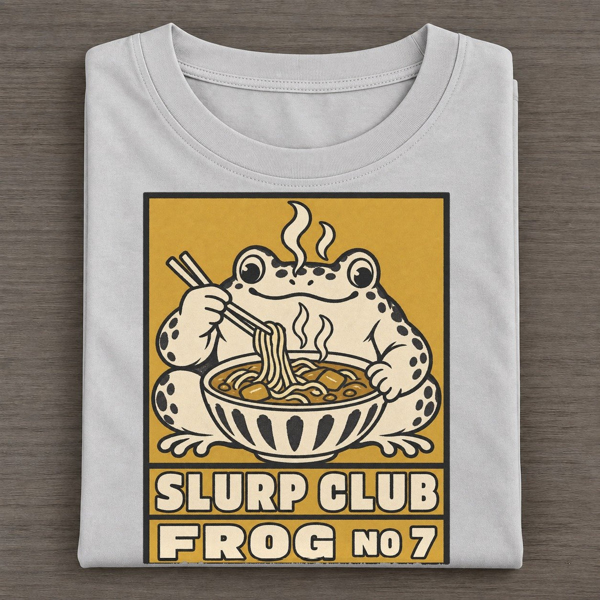 Frog Curry Slurp Club Classic T-shirt – Grey